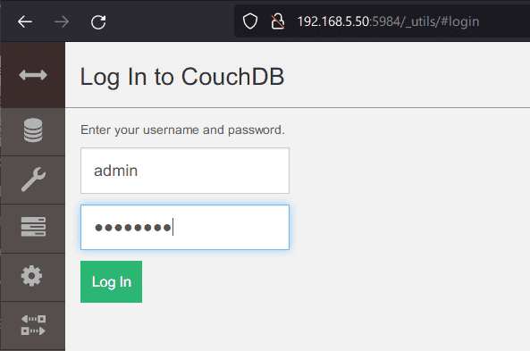 CouchDB login