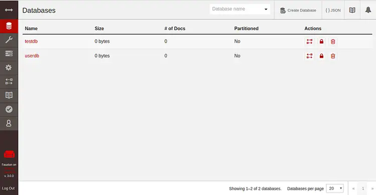 Creating a database in CouchDB