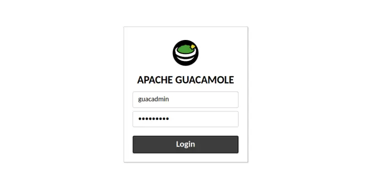Apacje Guacamole Remote Desktop