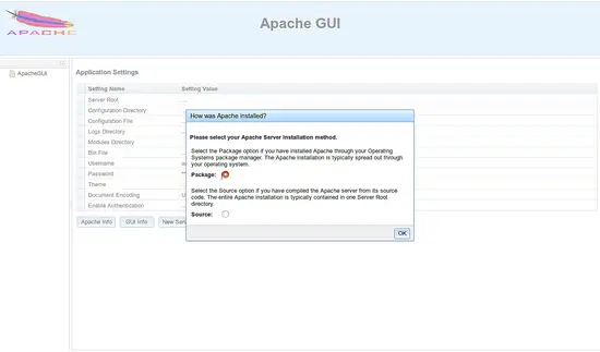 Apache GUI