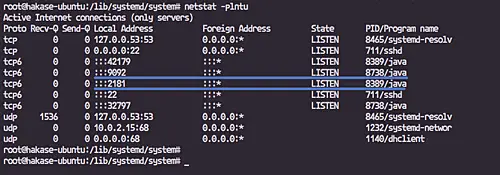 Software is listening to its default ports