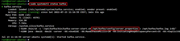 check kafka service