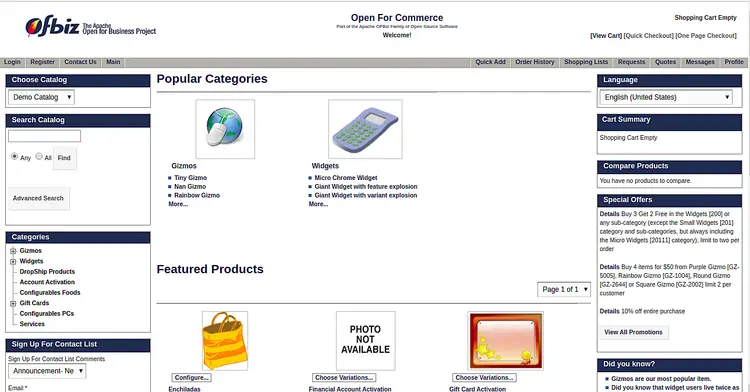 OFBiz eCommerce