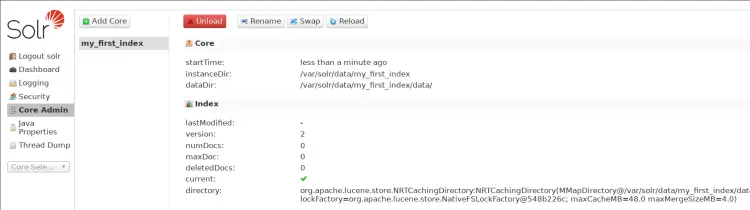 index created
