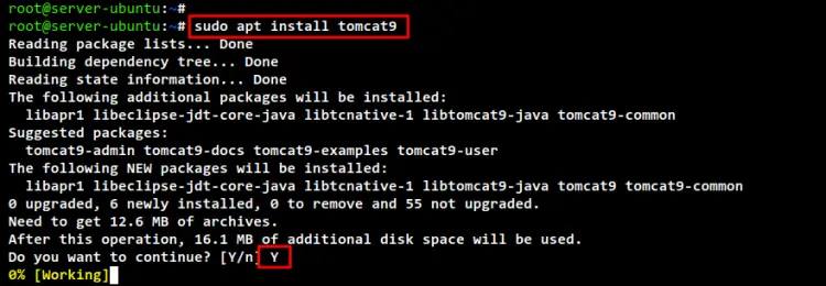 install apache tomcat9