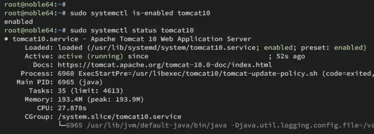 check tomcat service
