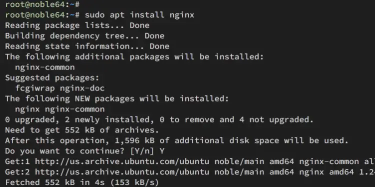 install nginx