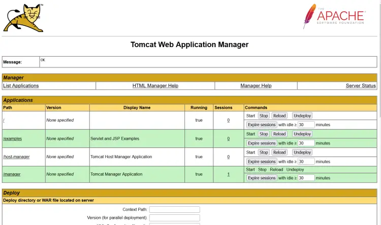 tomcat manager