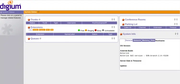 Asterix dashboard