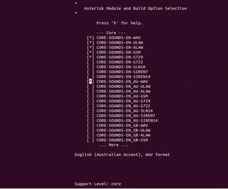 Select Asterisk Add-ons