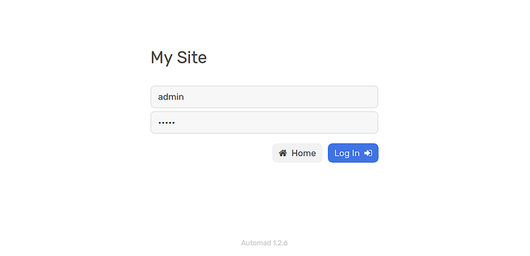 Login to your site