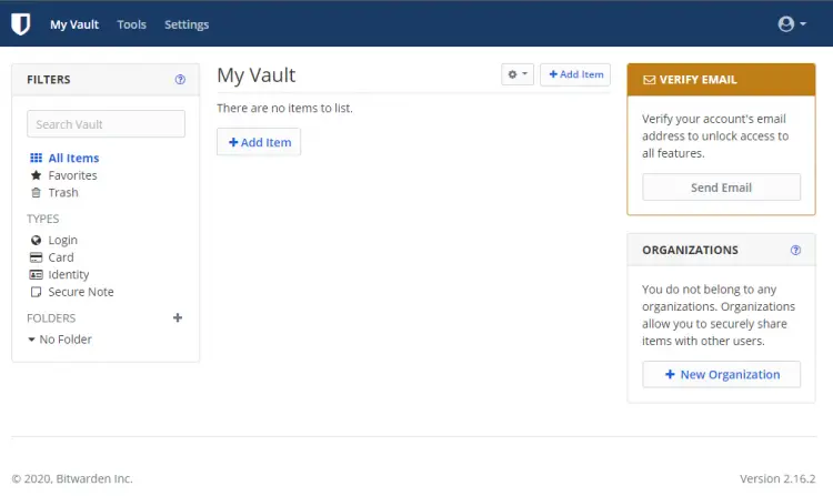 Bitwarden Home Page