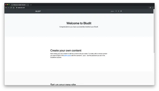 Welcome to Bludit