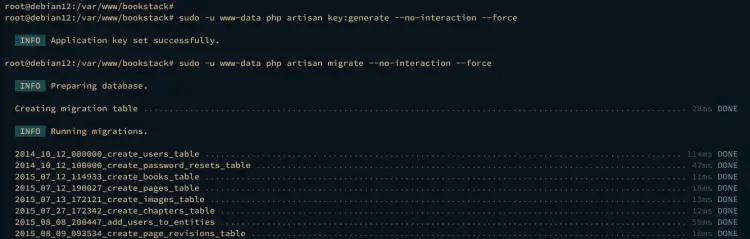 generate secret key and migrate database