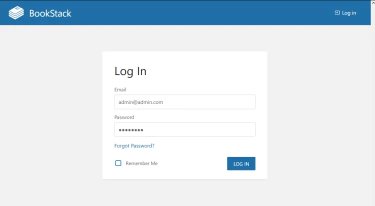 bookstack login