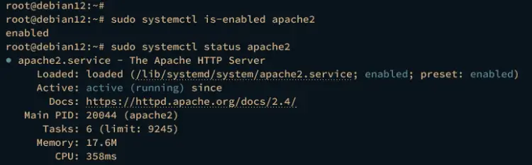 check apache2