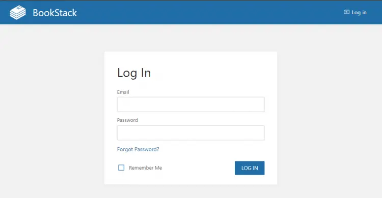 BookStack Login Page