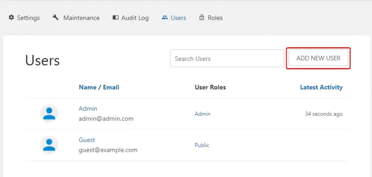 BookStack Add New User