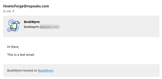 BookWyrm Test Email