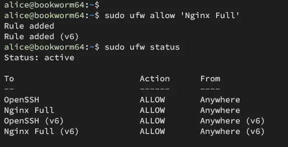 setup ufw