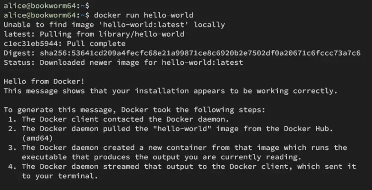 docker hello-world