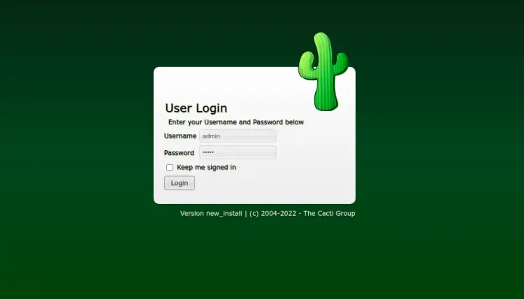 Cacti Login