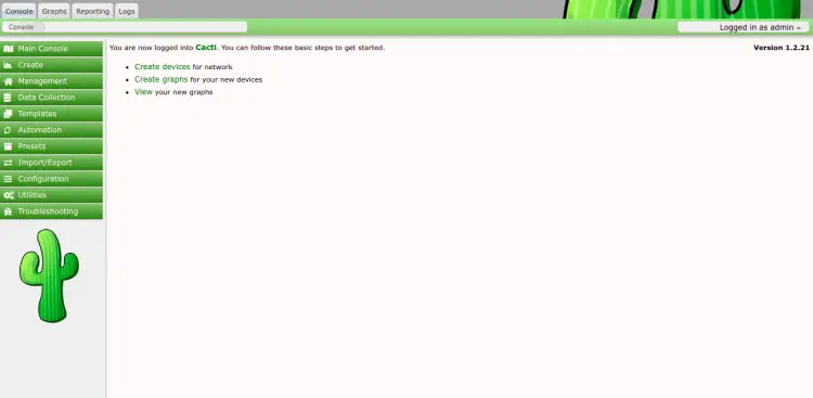 Cacti dashboard
