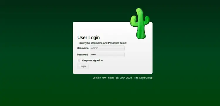 Cacti Login