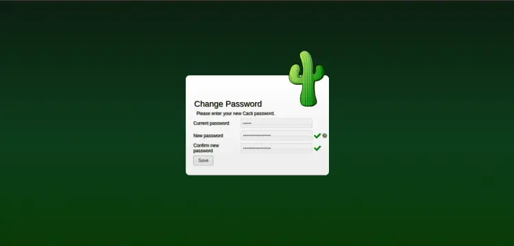 Set cacti password