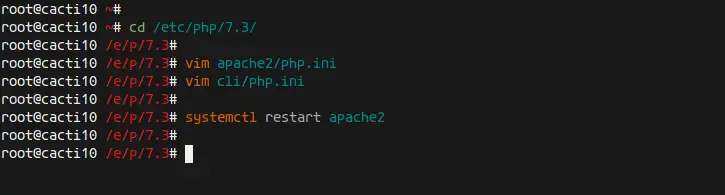 Setup PHP for Cacti