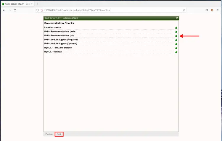 Cacti system checks