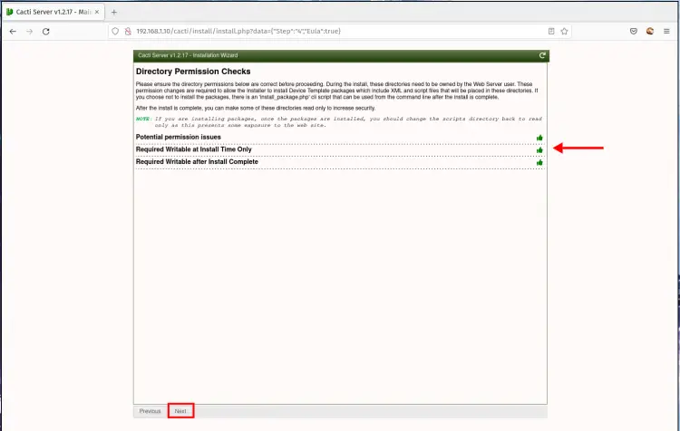 Cacti permission checks