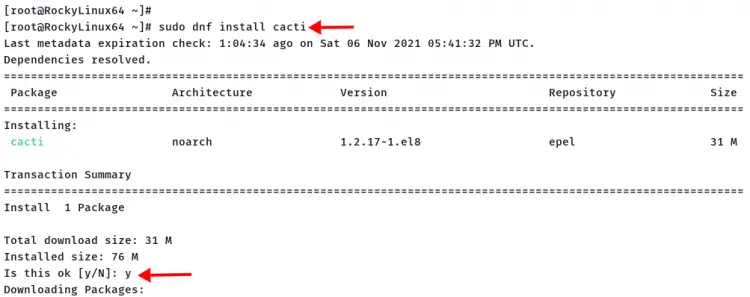 Install Cacti on Rocky Linux