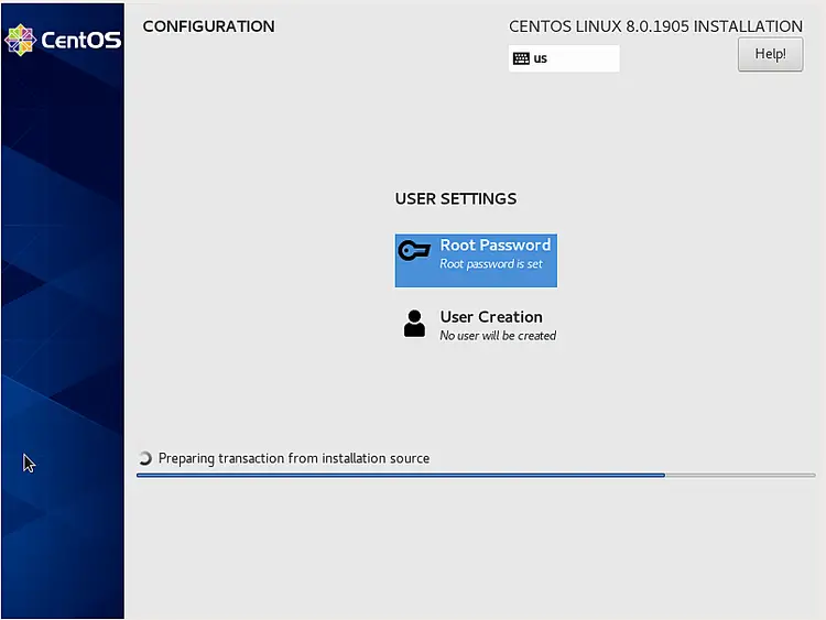 Root password has been set