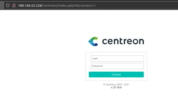 Centreon login