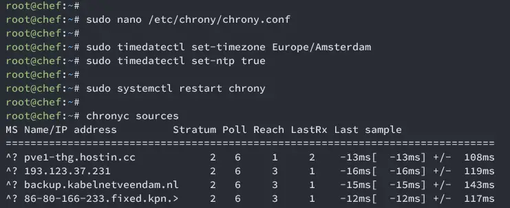 configure chrony