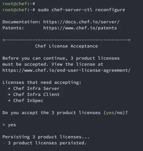 reconmfigure chef server