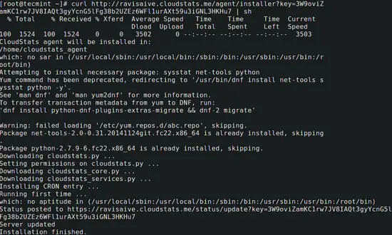 Download CloudStats on the Shell