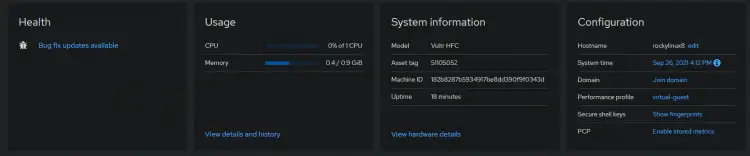 Accessing the Cockpit Web Console