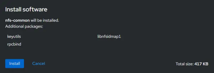 install nfs supprot