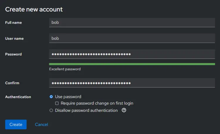 create user