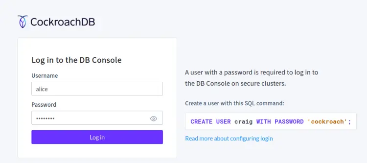 login dashboard