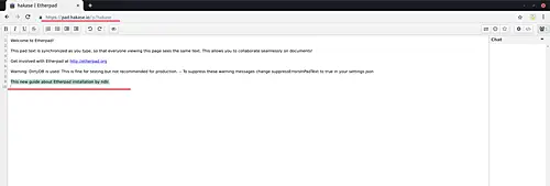 Etherpad Editor