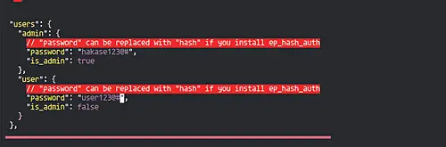 Configure password