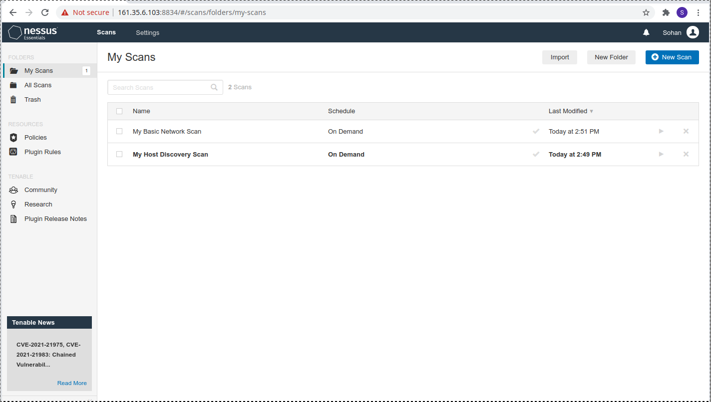 How to install, configure and use Nessus Vulnerability Scanner on CentOS 8