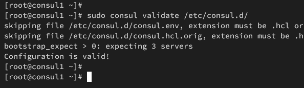 validate consul