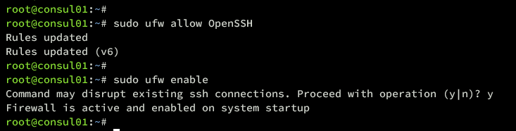enable ufw