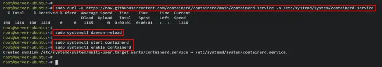 setup containerd service