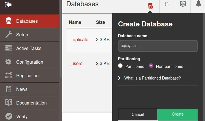 Create database