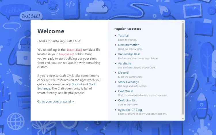 Craft CMS Homepage